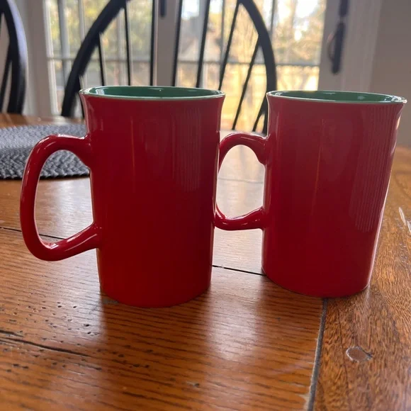 Starbucks Red Ceramic Mugs Holiday  - Pair - Picture 3 of 6